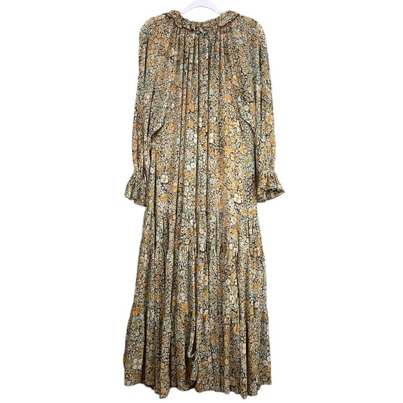 Free People Feeling Groovy Maxi Dress Black Combo Floral Size Small - Picture 6 of 14